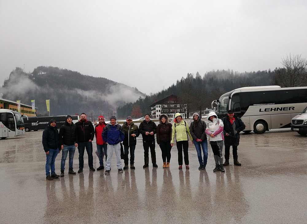Gruppenbild auf der Piste