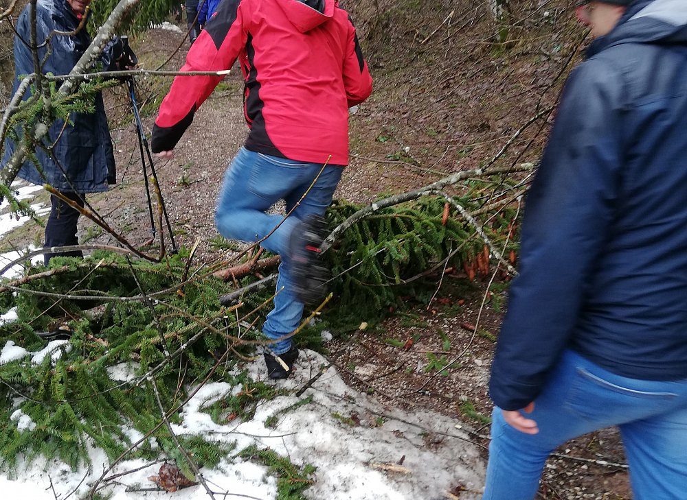 Gruppenbild auf der Piste