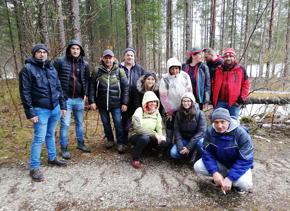 Gruppenbild auf der Piste