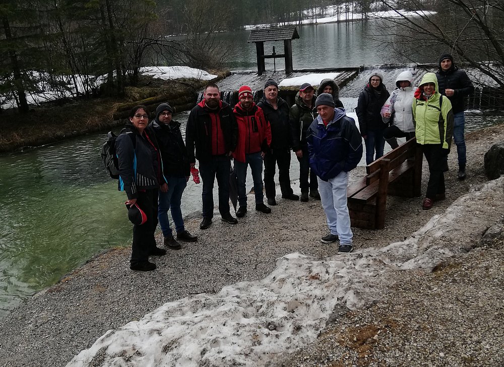 Gruppenbild auf der Piste