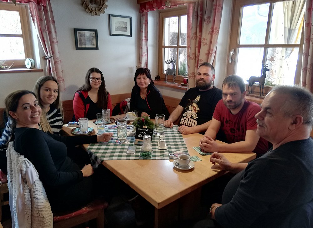 Gruppenbild auf der Piste