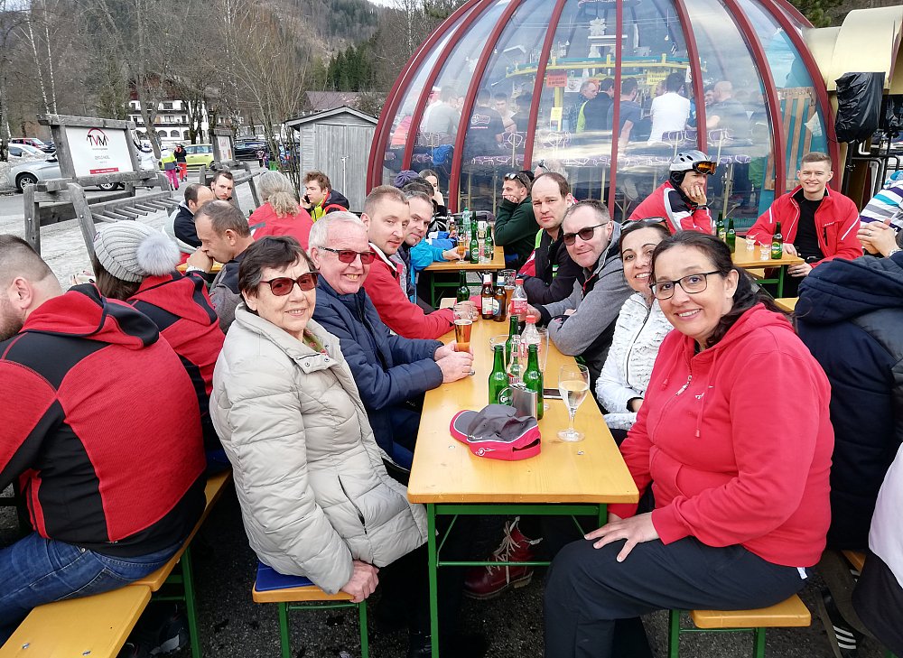 Gruppenbild auf der Piste